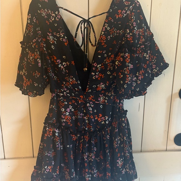 Vici Black Floral Mini Dress - Picture 4 of 5